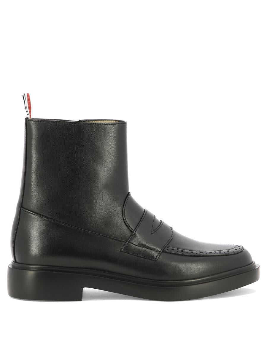 Thom Browne THOM BROWNE "Penny Loafer" ankle boots BLACK