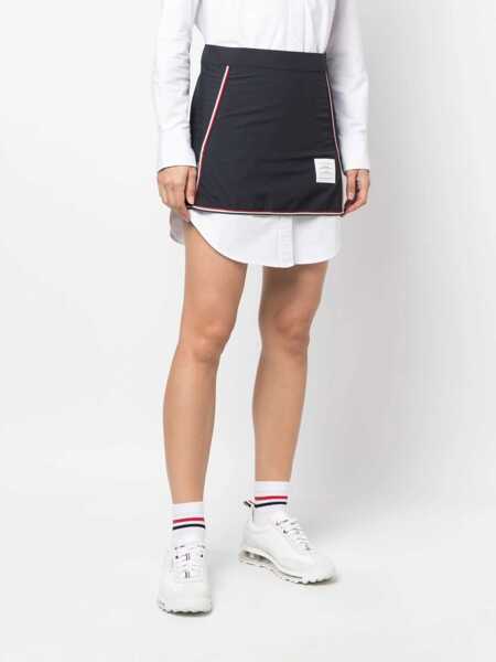 Fuste Thom Browne Thom Browne Technical Fabric Mini-Skirt BLUE Femei (BM 10932277) 3