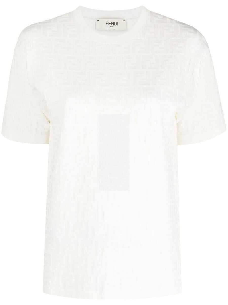 Fendi FENDI LOGO PULLOVER CLOTHING WHITE