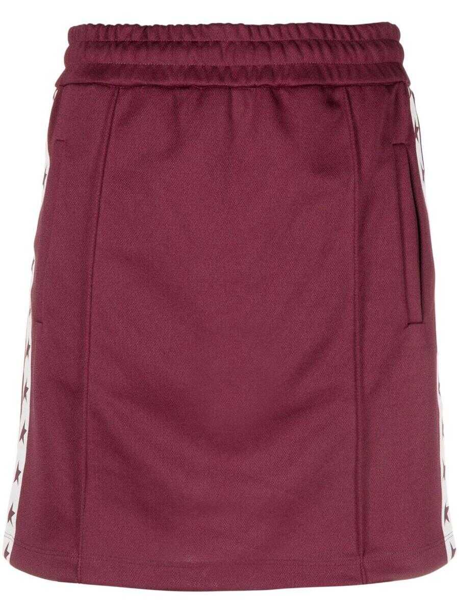 Golden Goose GOLDEN GOOSE Rock Star side stripe skirt WINDSOR WINE/WHITE