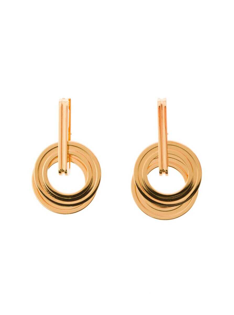 LEDA MADERA Sophia Gold Plated Brass Earrings Leda Madera Woman GREY