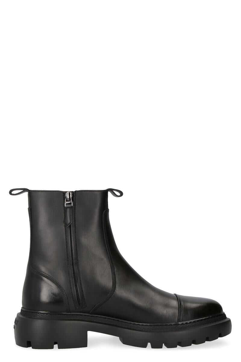 Bally BALLY VAUGHEN LEATHER ANKLE BOOTS BLACK
