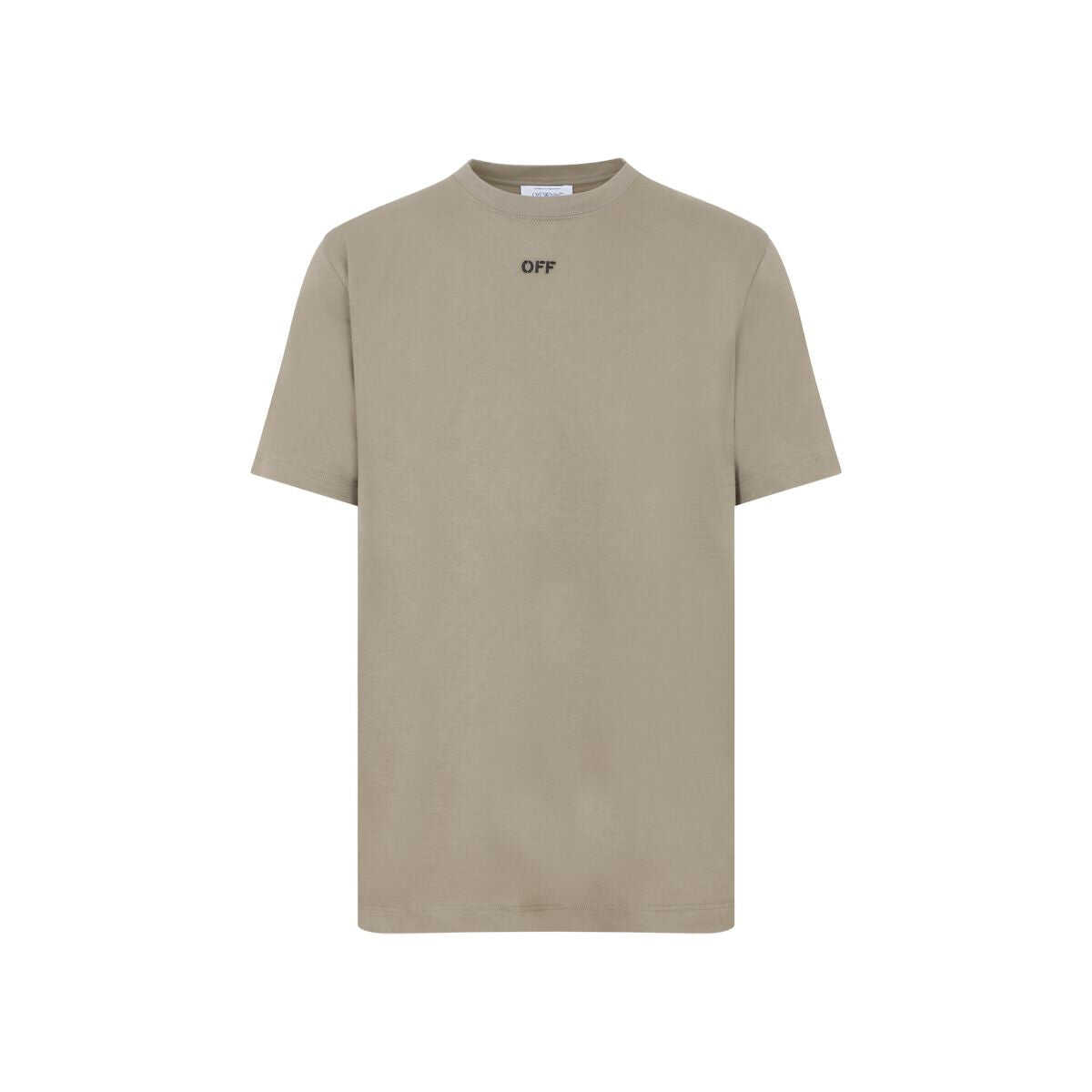 Off-White OFF-WHITE T-SHIRT PRINT CLOTHING BEIGE BLACK