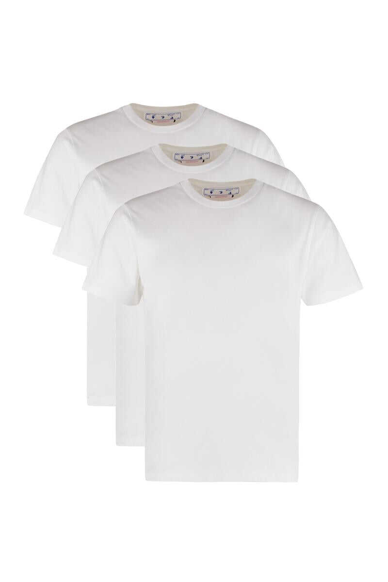 Off-White OFF-WHITE SET OF THREE COTTON T-SHIRTS WHITE