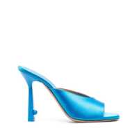 Sandale Pop Lollipop Pointed-Toe Mules in Light-.Blue Leather Woman Femei