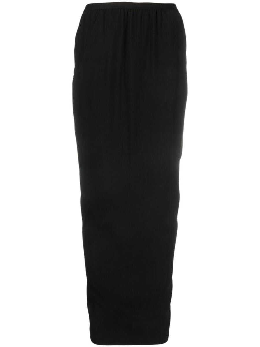 Rick Owens RICK OWENS elasticated-waistband pencil skirt BLACK