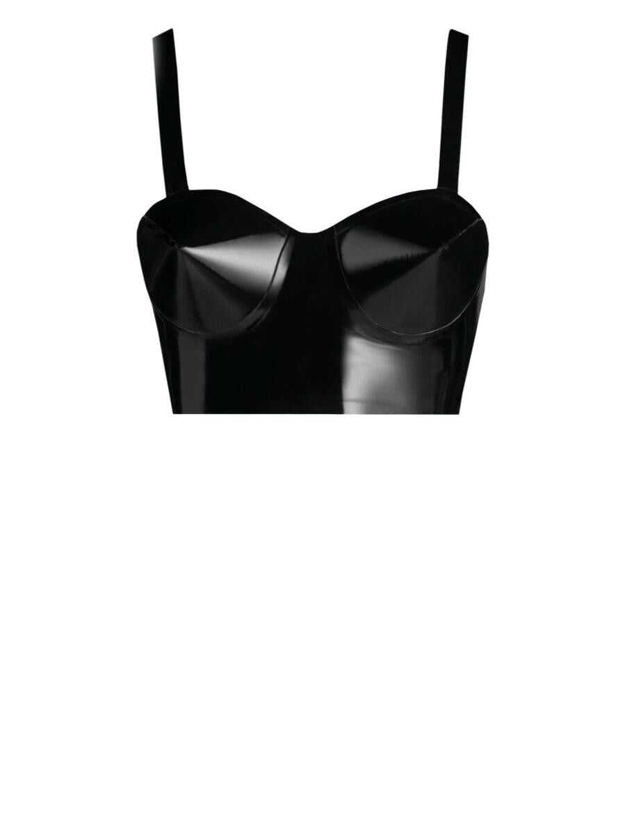 Maison Margiela MAISON MARGIELA patent balconette bra BLACK