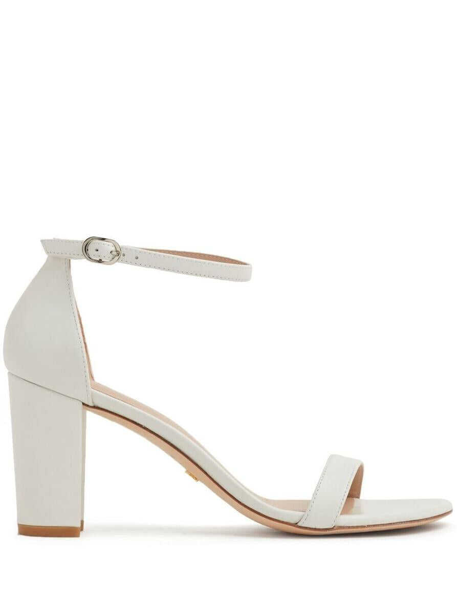 Stuart Weitzman NEARLYNUDE SMOOTH CALFSKIN SANDALS White