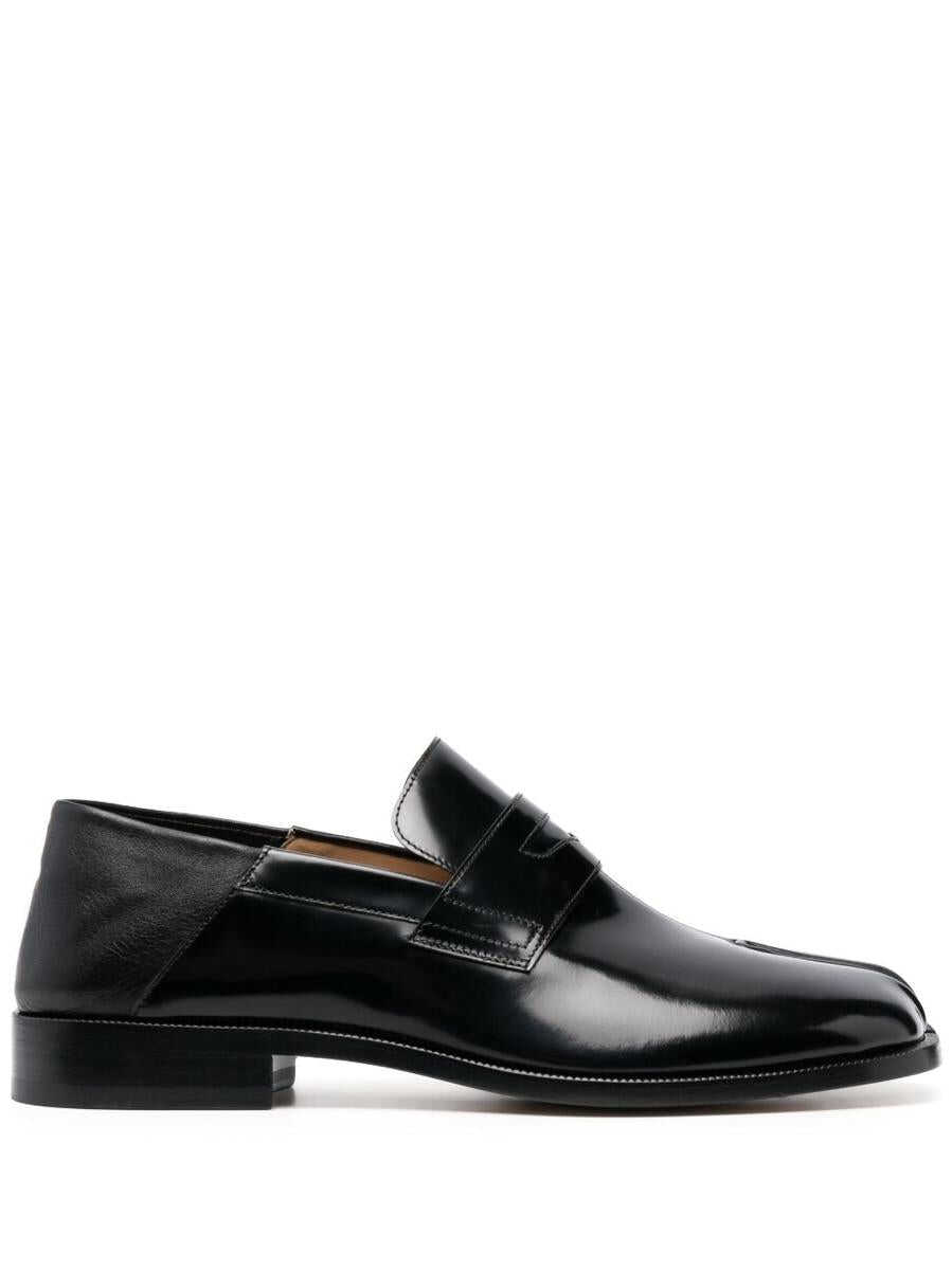 Maison Margiela MAISON MARGIELA low-heel Tabi calf-leather loafers BLACK