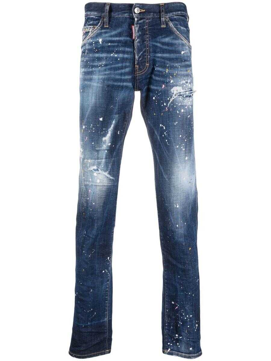 DSQUARED2 DSQUARED2 Twimphony paint-splatter jeans NAVY BLUE