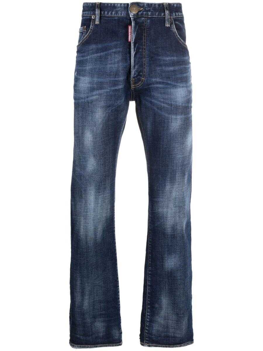 DSQUARED2 DSQUARED2 low-rise straight-leg jeans NAVY BLUE