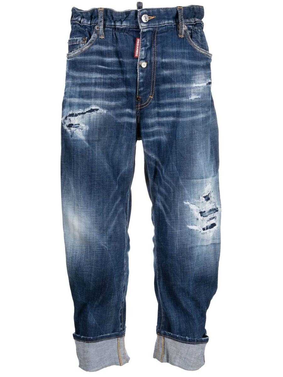 DSQUARED2 DSQUARED2 distressed cropped jeans NAVY BLUE
