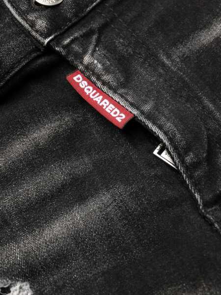 Blugi DSQUARED2 DSQUARED2 Twiggy Stretch Cotton Cropped Jeans GREY Femei (BM 10950319) 5