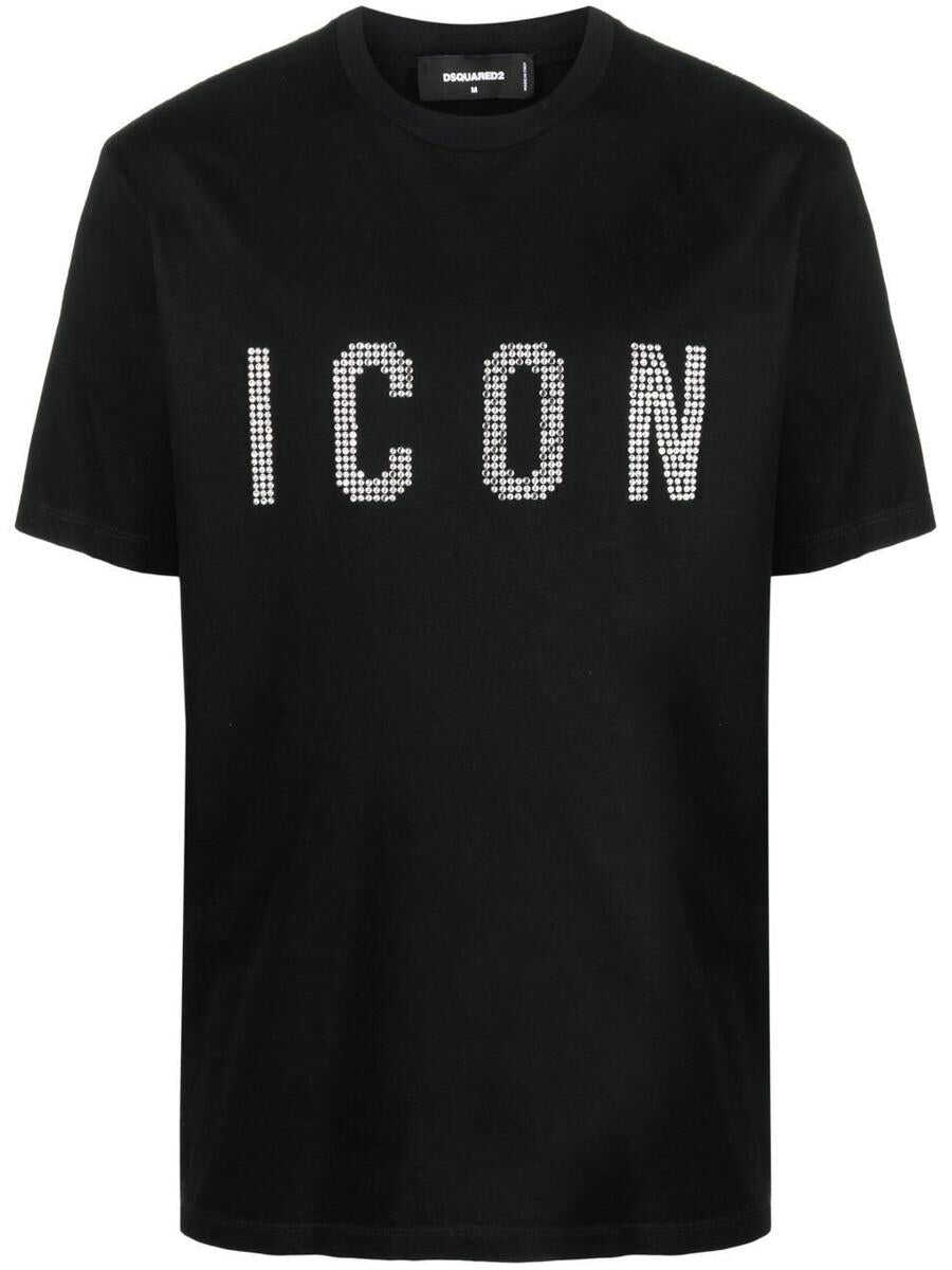 DSQUARED2 DSQUARED2 Icon studded T-shirt BLACK