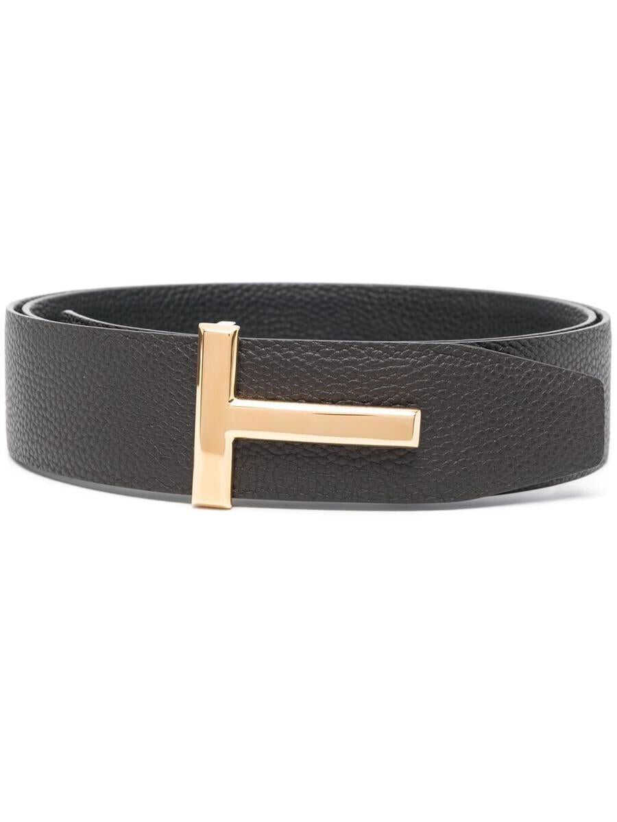 Tom Ford TOM FORD GRAINED CALF LEATHER BELT Brown