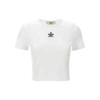 Tricouri Fendi 'Fendi' Cropped T-Shirt Femei