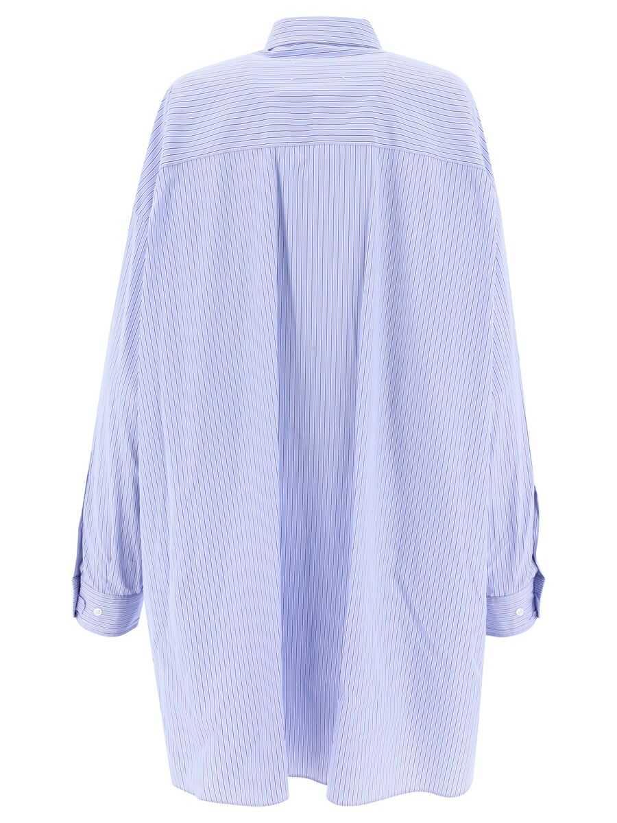 Maison Margiela MAISON MARGIELA Oversized cotton shirt Clear Blue