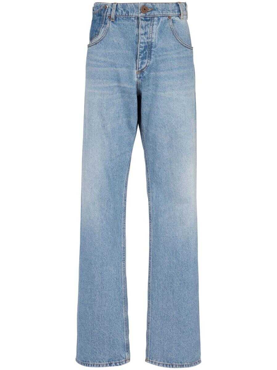 Balmain BALMAIN WIDE LEG JEANS Blue