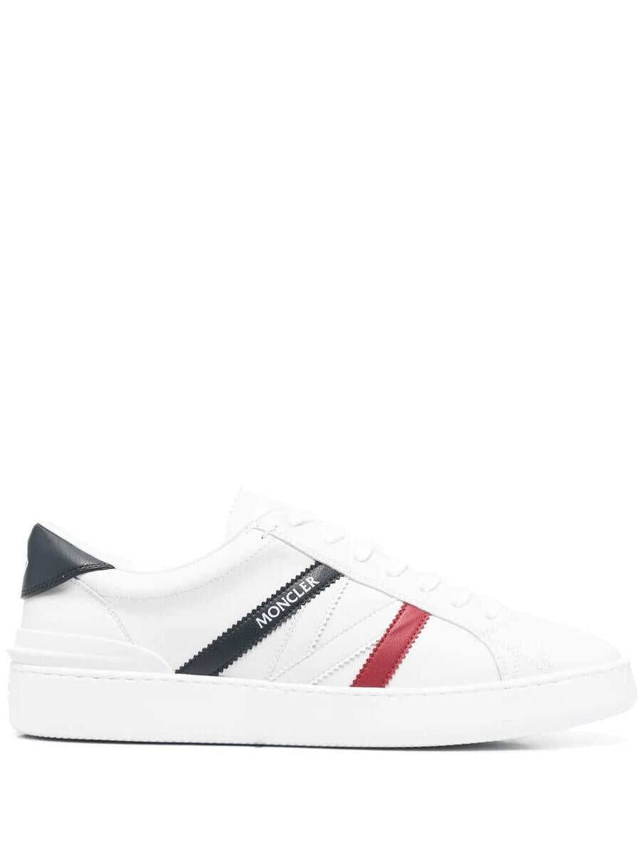 Moncler MONCLER faux-leather sneakers WHITE