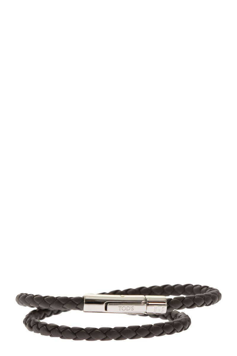 TOD\'S TOD\'S MyColors 2-turn Leather Bracelet BROWN