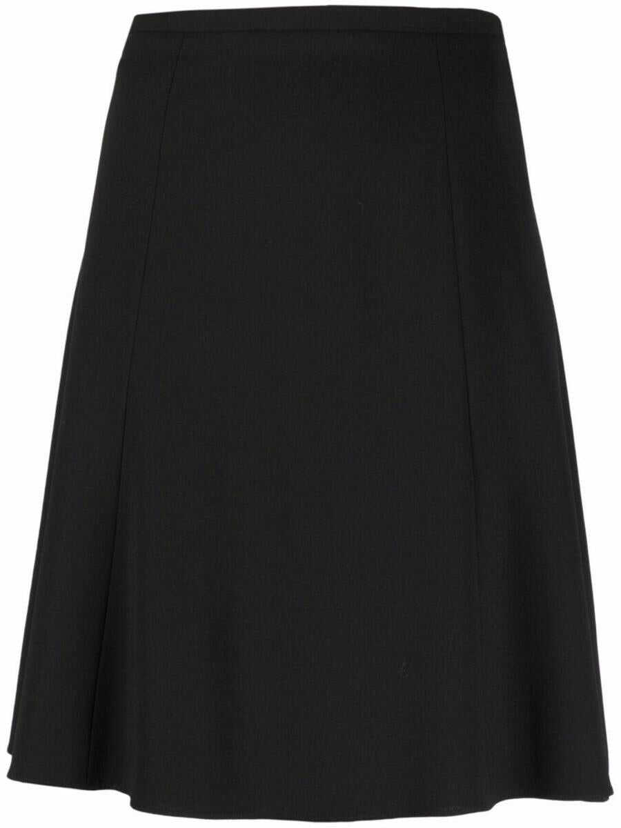 EA7 EA7 EMPORIO ARMANI Wool midi skirt BLACK