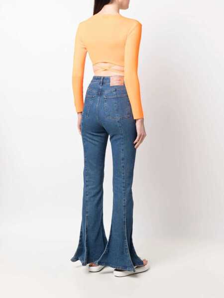 Topuri MSGM Msgm Wrap Knitted Crop Top ORANGE Femei (BM 10973845) 4