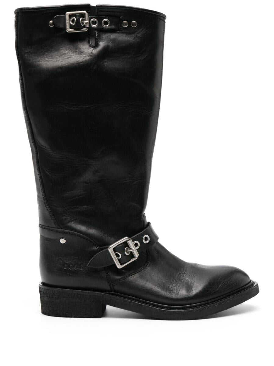 Golden Goose GOLDEN GOOSE High leather biker boots Black