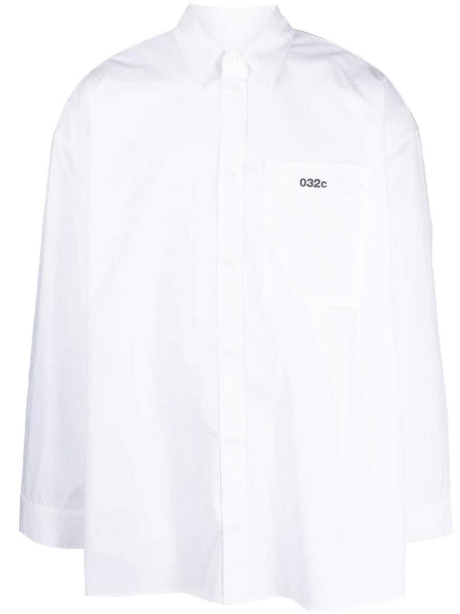 032c 032C Cotton logo skirt White