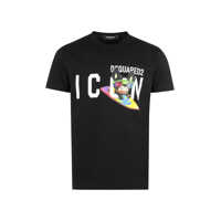 Tricouri DSQUARED2 ICON PRINTED COTTON T-SHIRT Barbati