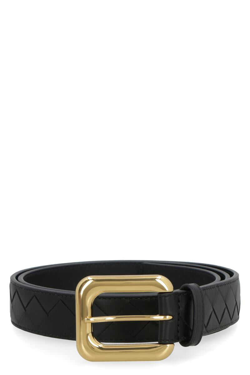 Bottega Veneta BOTTEGA VENETA LEATHER BELT BLACK