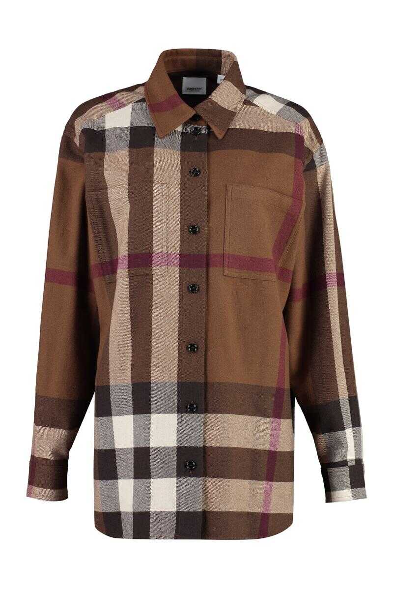 Burberry BURBERRY CHECKED FLANNEL SHIRT BEIGE