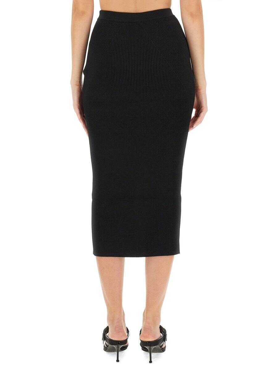 Alexander McQueen ALEXANDER MCQUEEN KNIT PENCIL SKIRT BLACK