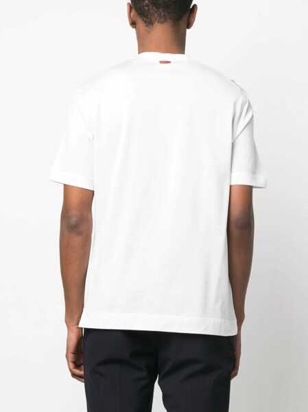 Tricouri ZEGNA Zegna Cotton Blend T-Shirt Beige Barbati (BM 10996144) 4
