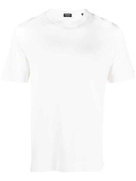 Tricouri ZEGNA Zegna Cotton Blend T-Shirt Beige Barbati (BM 10996144) 1