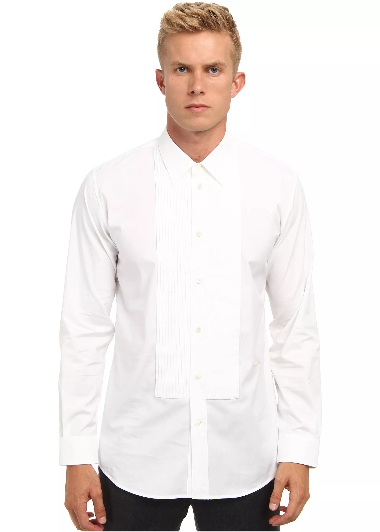 Camasa Marc Jacobs Runway Cotton Tuxedo Button Up White