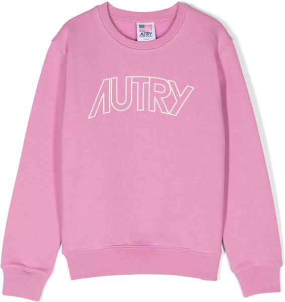 Hanorace AUTRY Logo Crewneck Sweatshirt PINK Fete (BM 11011165) 1