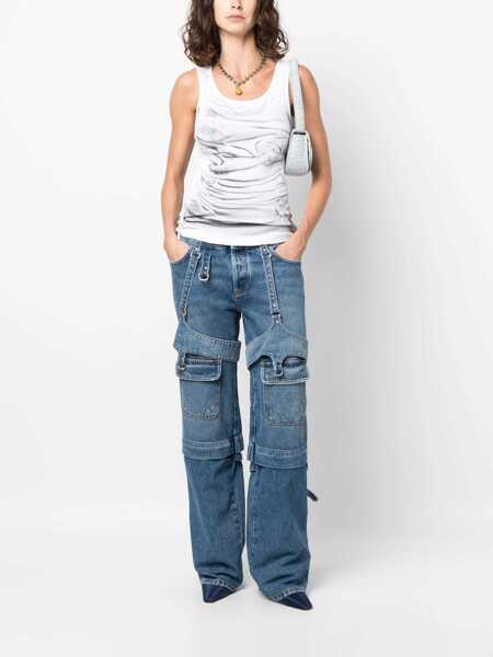 Blugi evazati Off-White Cargo Jeans BLUE Femei (BM 11021644) 2