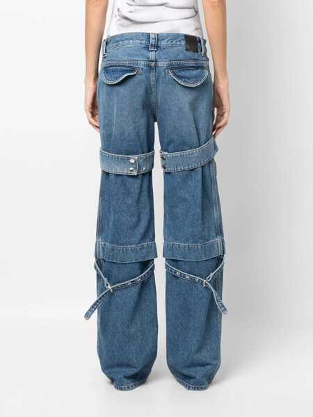 Blugi evazati Off-White Cargo Jeans BLUE Femei (BM 11021644) 4