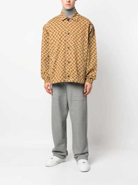 Camasi Incotex Incotex Red X Facetasm Check Print Overshirt BROWN Barbati (BM 11022310) 2