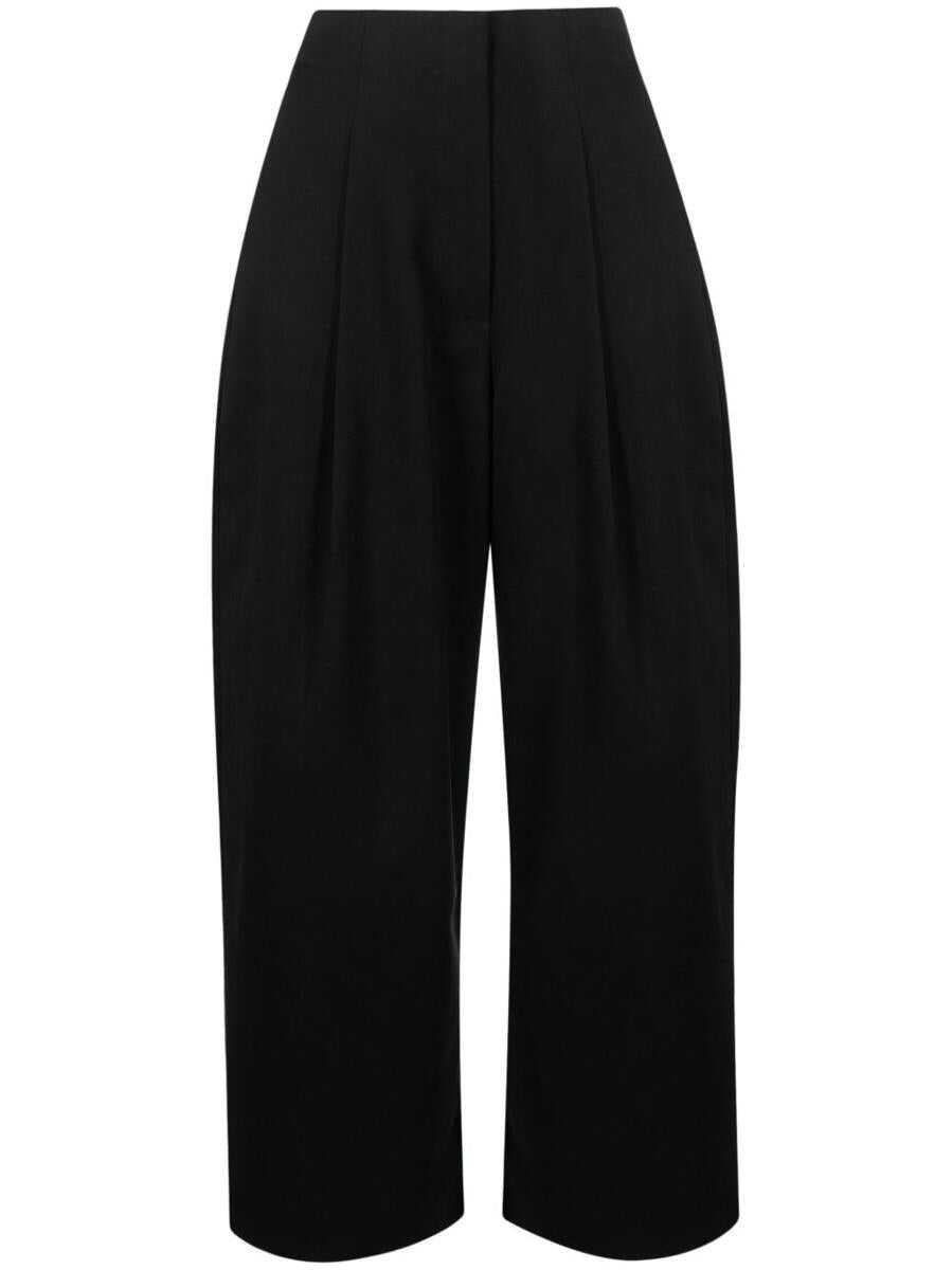 STUDIO NICHOLSON PRE STUDIO NICHOLSON PRE Wide leg cropped trousers Black