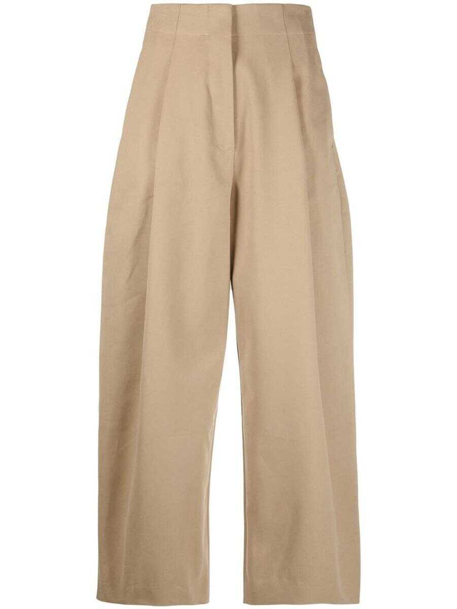 STUDIO NICHOLSON PRE STUDIO NICHOLSON PRE Wide leg cropped trousers Beige