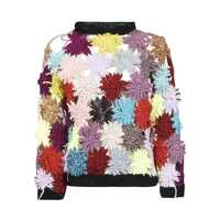 Pulovere Cavia Hand Made Crochet Flowers Sweater Femei