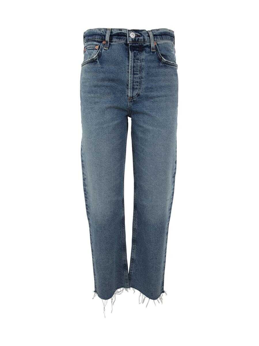 CITIZENS OF HUMANITY CITIZENS OF HUMANITY FLORENCE WIDE STRAIGHT JEANS CLOTHING Blue