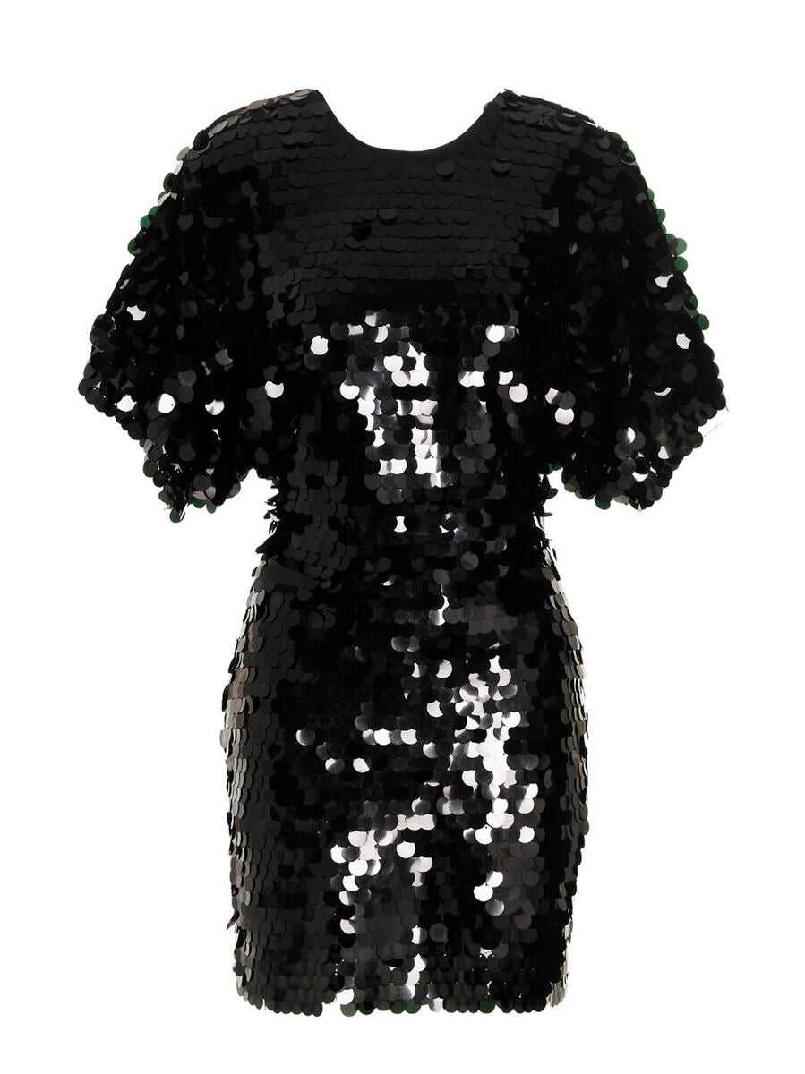 ROTATE Birger Christensen \'Jasy\' Mini Black Sequins Dress Woman Rotate Black