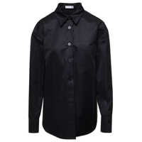 Camasi Black Long-Sleeve Shirt With Tonal Buttons In Cotton Blend Woman Femei