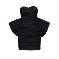 Rochii Mini Black Pleated Dress With Oversized Box On The Back In Taft Woman Rotate Birger Christensen Femei