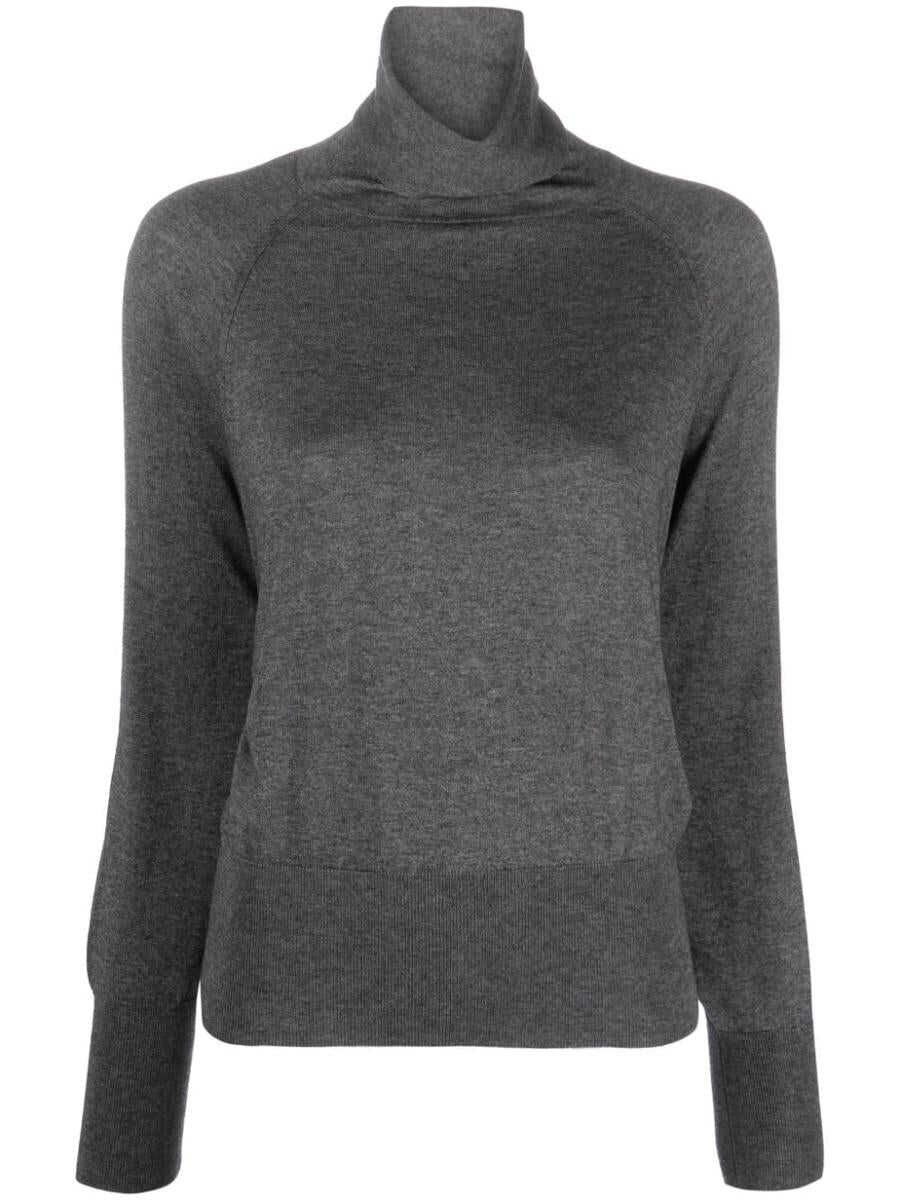 WILD CASHMERE WILD CASHMERE Silk and cashmere blend turtleneck sweater Grey