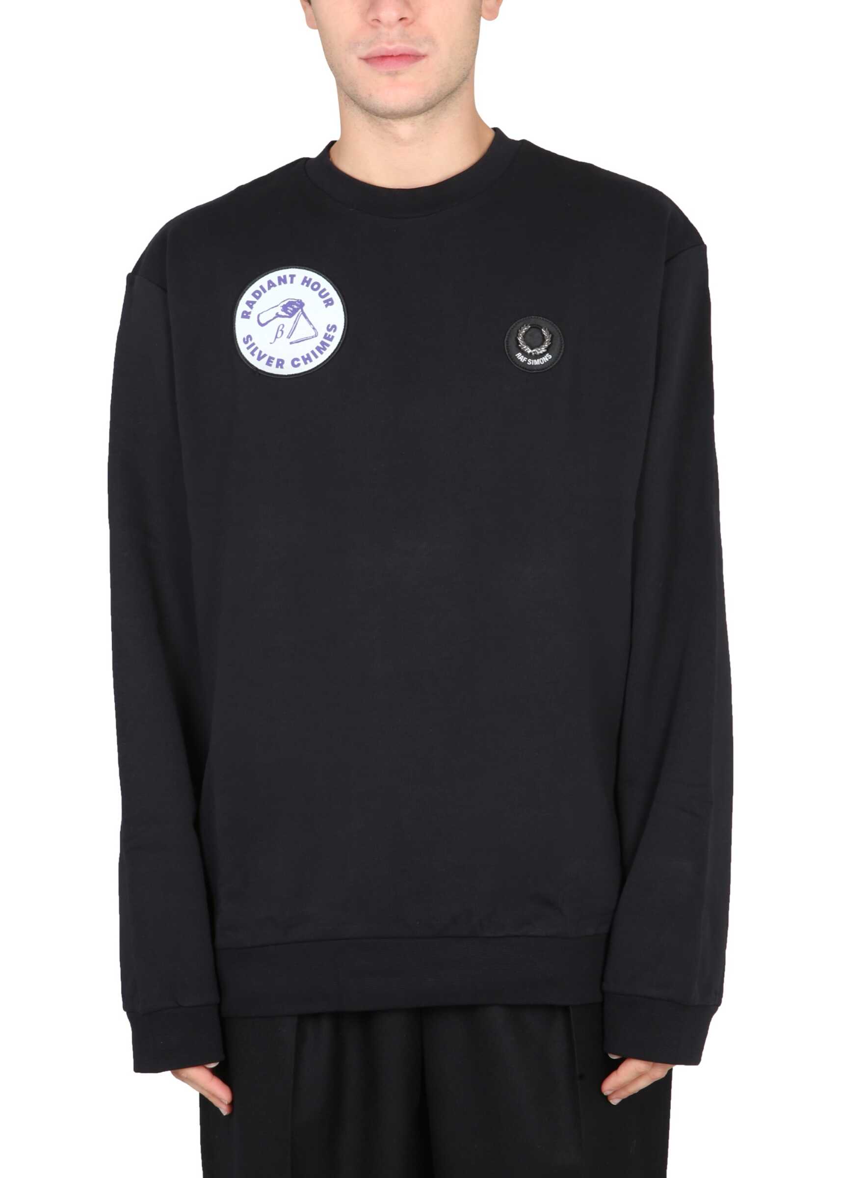 FRED PERRY X RAF SIMONS Sweatshirt With Patch BLACK