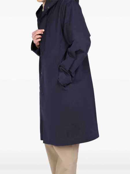 Paltoane MONOBI Hooded Trench Coat BLUE Barbati (BM 11060818) 3