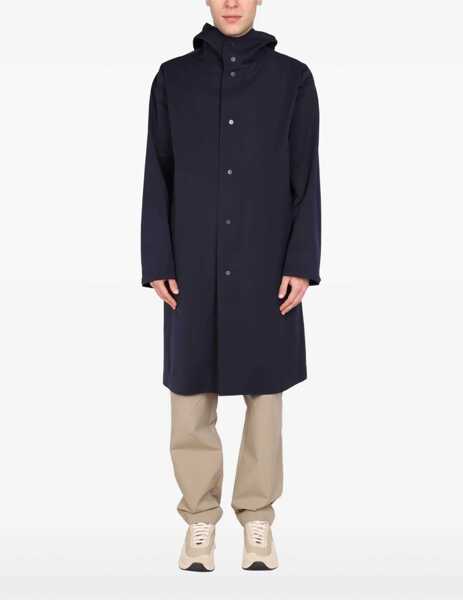 Paltoane MONOBI Hooded Trench Coat BLUE Barbati (BM 11060818) 1